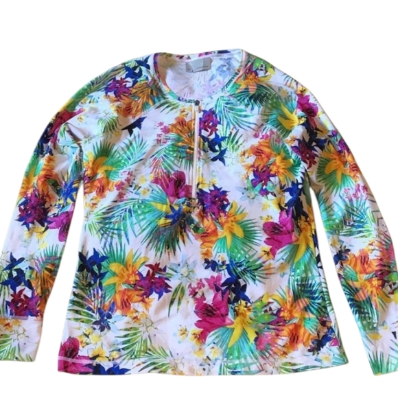 Athleta Other - ATHLETA Paradise Cove Zip Rashguard Size Large New With Tags